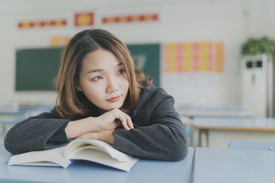 woman with a book